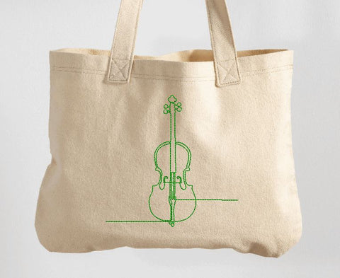 Cello One line Machine Embroidery Design Embroidery/Applique DESIGNS Canada Embroidery 