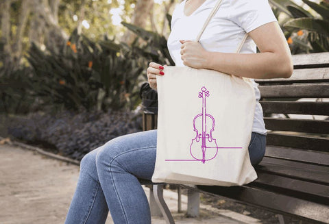 Cello One line Machine Embroidery Design Embroidery/Applique DESIGNS Canada Embroidery 