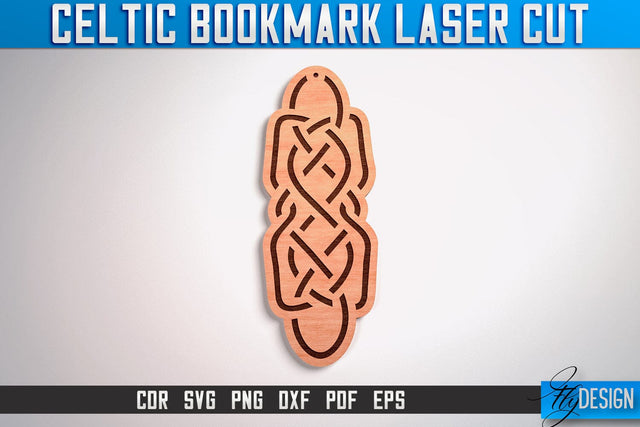 Celtic Bookmark Laser Cut SVG | Bookmark Laser Cut SVG Design | CNC Files SVG Fly Design 