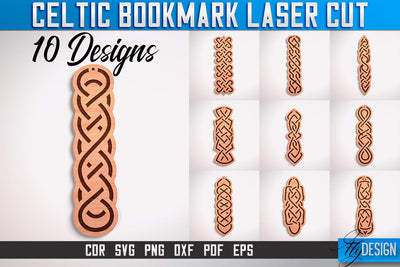 Celtic Bookmark Laser Cut SVG | Bookmark Laser Cut SVG Design | CNC Files SVG Fly Design 