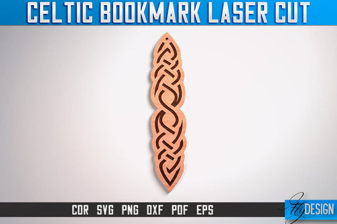 Celtic Bookmark Laser Cut SVG | Bookmark Laser Cut SVG Design | CNC Files SVG Fly Design 