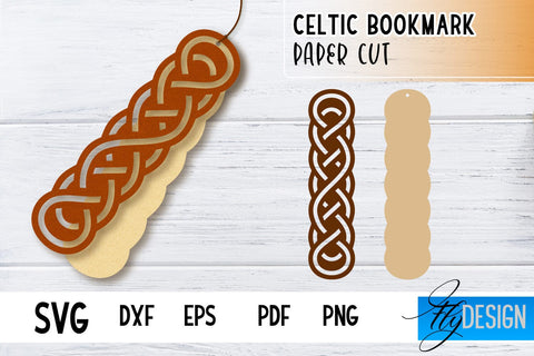 Celtic Bookmark SVG | Viking Design Bookmark SVG | Book Lover SVG Fly Design 