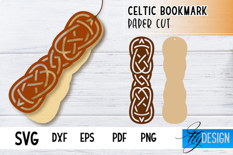 Celtic Bookmark SVG | Viking Design Bookmark SVG | Book Lover SVG Fly Design 