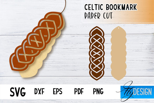 Celtic Bookmark SVG | Viking Design Bookmark SVG | Book Lover SVG Fly Design 