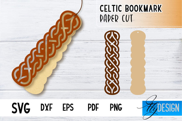 Celtic Bookmark SVG | Viking Design Bookmark SVG | Book Lover SVG Fly Design 