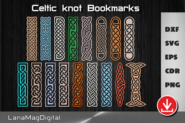 Celtic bookmarks svg, Celtic knot svg, Bookmark template SVG LanaMagDigital 