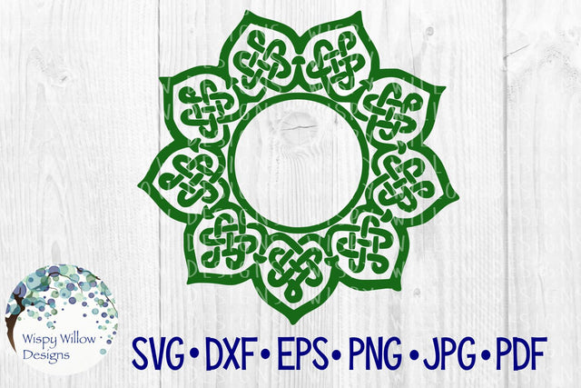 Celtic Border Star Flower| Name | Monogram SVG Wispy Willow Designs 