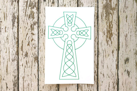 Celtic Cross Single Line Sketch SVG SVG Risa Rocks It 