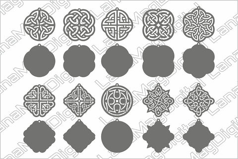 Celtic knot earrings svg, Layered earrings svg, Leather Jewelry St Patricks SVG LanaMagDigital 