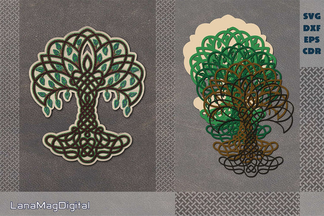 Celtic tree of life svg Layered celtic knot svg Layered tree SVG LanaMagDigital 