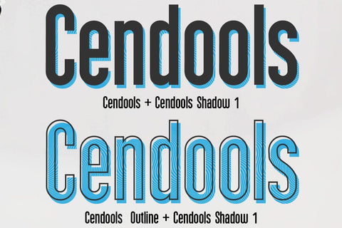 Cendools layered font Font zafrans studio 