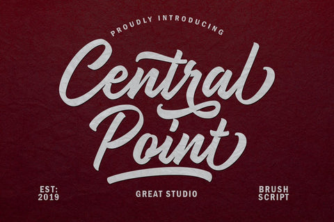 Central Point Script Font Great Studio 
