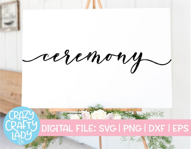 Ceremony | Wedding SVG Cut File SVG Crazy Crafty Lady Co. 