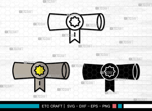 Certificate Icons Color, Certificate Svg, Diploma Svg, Certificates, Award, Certificate Bundle, Icon Bundle, Svg Cut File, Dxf, Eps, Png, SVG ETC Craft 