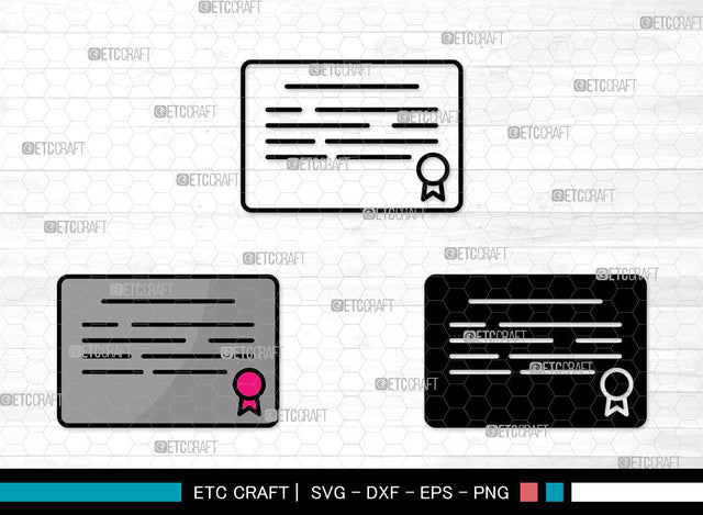 Certificate Icons Color, Certificate Svg, Diploma Svg, Certificates, Award, Certificate Bundle, Icon Bundle, Svg Cut File, Dxf, Eps, Png, SVG ETC Craft 