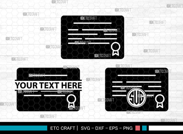 Certificate Icons Monogram, Certificate Svg, Diploma Svg, Certificates, Award, Certificate Monogram, Icon Monogram, Svg Cut File, Dxf, Eps, Png, SVG ETC Craft 