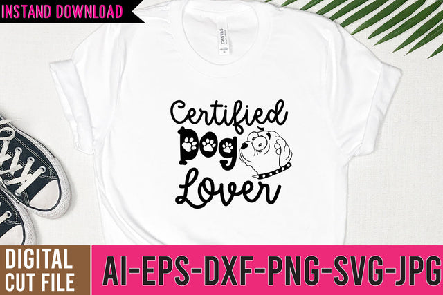 Certified Dog Lover SVG Cut FIle SVG BlackCatsMedia 