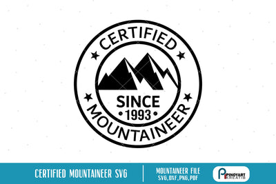 Certified Mountaineer Svg SVG Pinoyart Kreatib 