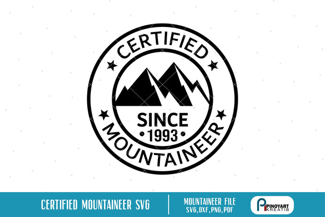Certified Mountaineer Svg SVG Pinoyart Kreatib 