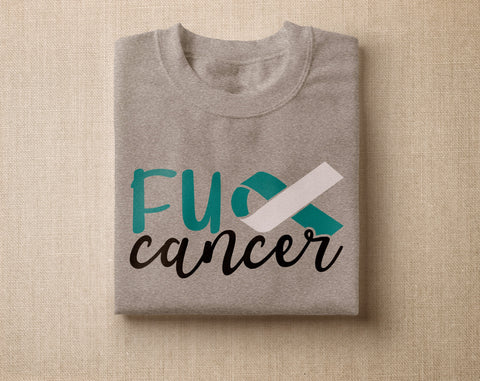 Cervical Cancer Awareness SVG Bundle, 22 Designs, Teal and White Cancer Ribbon SVG Cut Files SVG HappyDesignStudio 