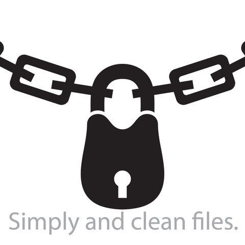 Chain and padlock circle SVG TribaliumArtSF 