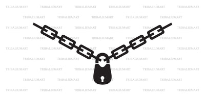 Chain and padlock SVG TribaliumArtSF 