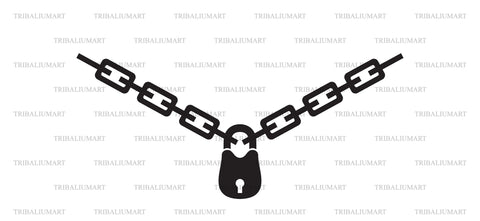 Chain and padlock SVG TribaliumArtSF 