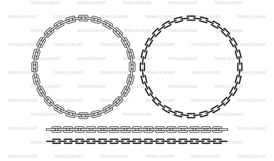 Chain frame (round) SVG TribaliumArtSF 