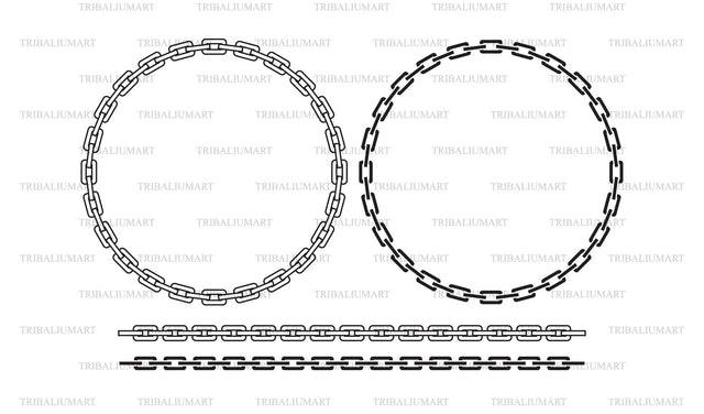 Chain frame (round) SVG TribaliumArtSF 