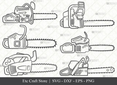 Chain Saw SVG, Chain Saw Outline, Logging Chainsaw Svg, Wood Cutting Machine Svg, Saw Svg, Wood Cutter, Cutter Tool Svg, Chain Saw Bundle SVG ETC Craft 
