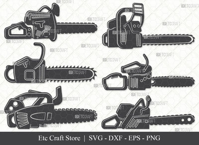 Chain Saw SVG, Chain Saw Silhouette, Logging Chainsaw Svg, Wood Cutting Machine Svg, Saw Svg, Wood Cutter, Cutter Tool Svg, Chain Saw Bundle SVG ETC Craft 