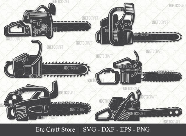 Chain Saw SVG, Chain Saw Silhouette, Logging Chainsaw Svg, Wood Cutting Machine Svg, Saw Svg, Wood Cutter, Cutter Tool Svg, Chain Saw Bundle SVG ETC Craft 