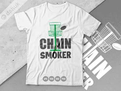Chain Smoker, Disc Golf SVG, Disc Golf Buddy, Disc Golf Cricut, Cut file for silhouette, Clipart cricut design space, vinyl cut files SVG dahukdesign 
