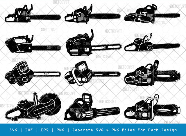 Chainsaw SVG Cut Files | Chainsaw Silhouette | Lumberjack Svg | Logging Svg | Wood Cutter Svg | Chainsaw Wood Svg | Chainsaw Bundle SVG ETC Craft 