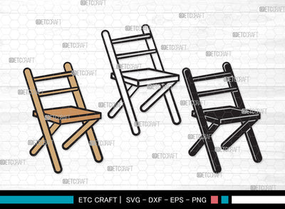 Chairs Clipart SVG Cut File, Desk Chair Svg, Wooden Chair Svg, Dining Chair Svg, Chairs Clipart SVG ETC Craft 