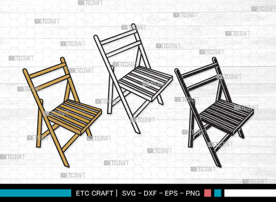 Chairs Clipart SVG Cut File, Desk Chair Svg, Wooden Chair Svg, Dining Chair Svg, Chairs Clipart SVG ETC Craft 
