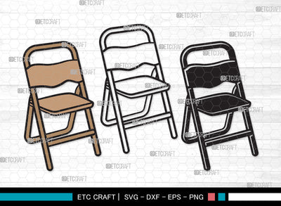 Chairs Clipart SVG Cut File, Desk Chair Svg, Wooden Chair Svg, Dining Chair Svg, Chairs Clipart SVG ETC Craft 