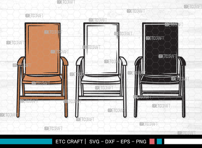 Chairs Clipart SVG Cut File, Desk Chair Svg, Wooden Chair Svg, Dining Chair Svg, Chairs Clipart SVG ETC Craft 
