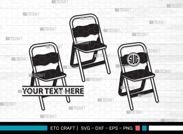 Chairs Monogram SVG Cut File, Desk Chair Svg, Wooden Chair Svg, Dining Chair Svg, Chairs Monogram SVG ETC Craft 