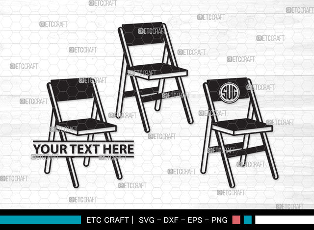 Chairs Monogram SVG Cut File, Desk Chair Svg, Wooden Chair Svg, Dining Chair Svg, Chairs Monogram SVG ETC Craft 