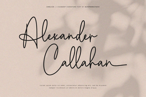 Chalice - Signature Font Font Alpaprana Studio 