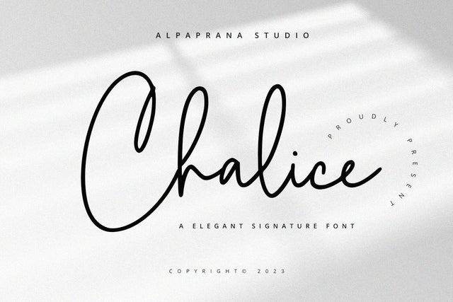 Chalice - Signature Font Font Alpaprana Studio 