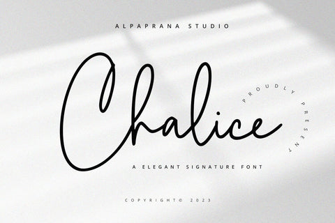 Chalice - Signature Font Font Alpaprana Studio 