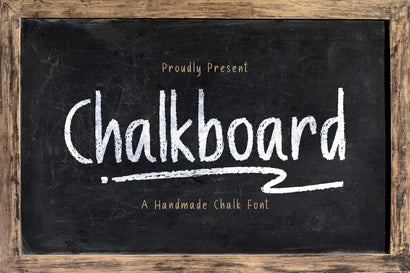 Chalk Board - A Handmade Chalk Font Font StringLabs 