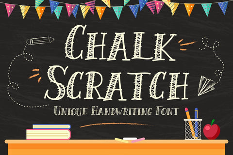 Chalk Scratch Font Font Kotak Kuning Studio 