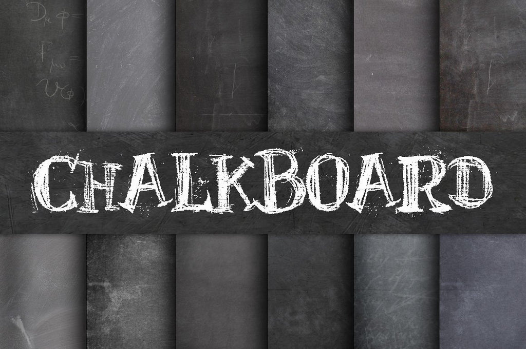 Chalkboard Paper Textures Digital Paper - So Fontsy