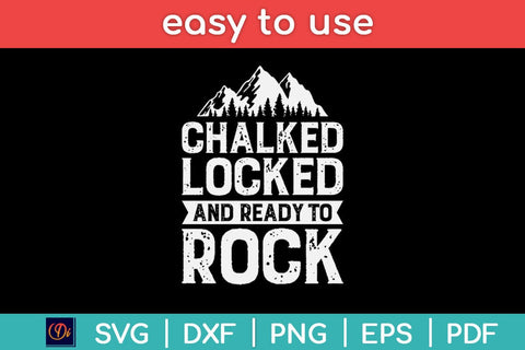 Chalked Locked And Ready To Rock Svg Design SVG artprintfile 