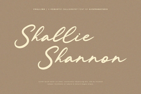 Challing - Romantic Calligraphy Font Font Alpaprana Studio 
