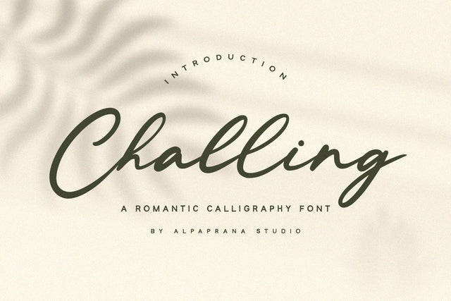 Challing - Romantic Calligraphy Font Font Alpaprana Studio 