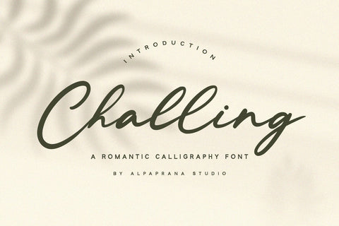 Challing - Romantic Calligraphy Font Font Alpaprana Studio 